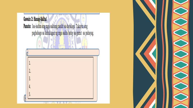 Gawain sa Asynchronous Class:... - ANHS Grade 7 Filipino | Facebook