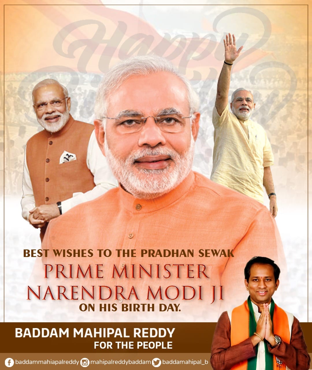 Warm birthday greetings to Hon'ble... - BADDAM MAHIPAL REDDY