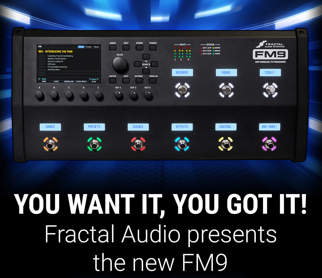 Fractal Audio FM9 Mark II Turbo amp modeler announced