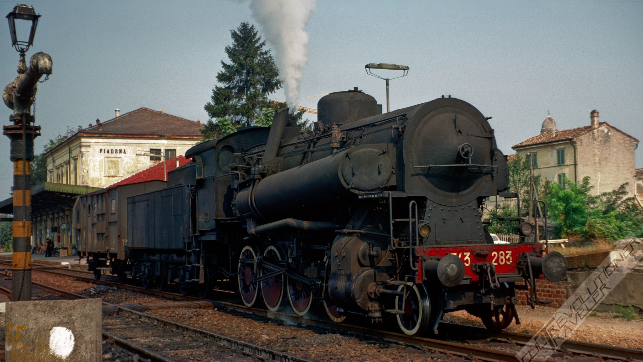 Italian steam locomotive 741.120 near Siena