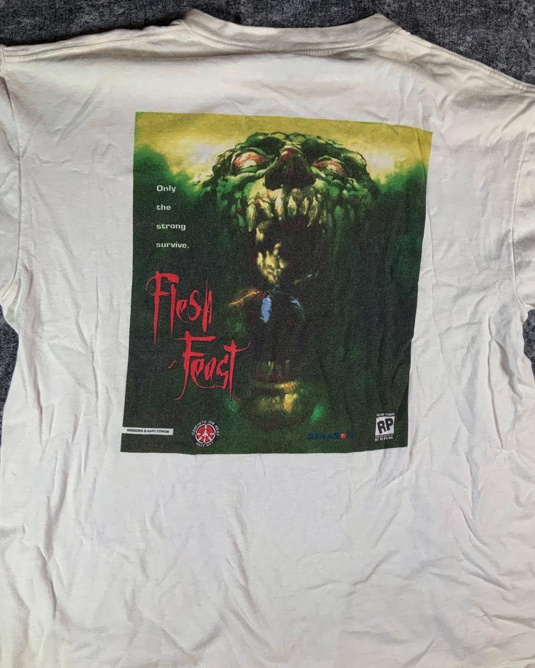 Retro gaming t-shirts from Seattle thrift stores