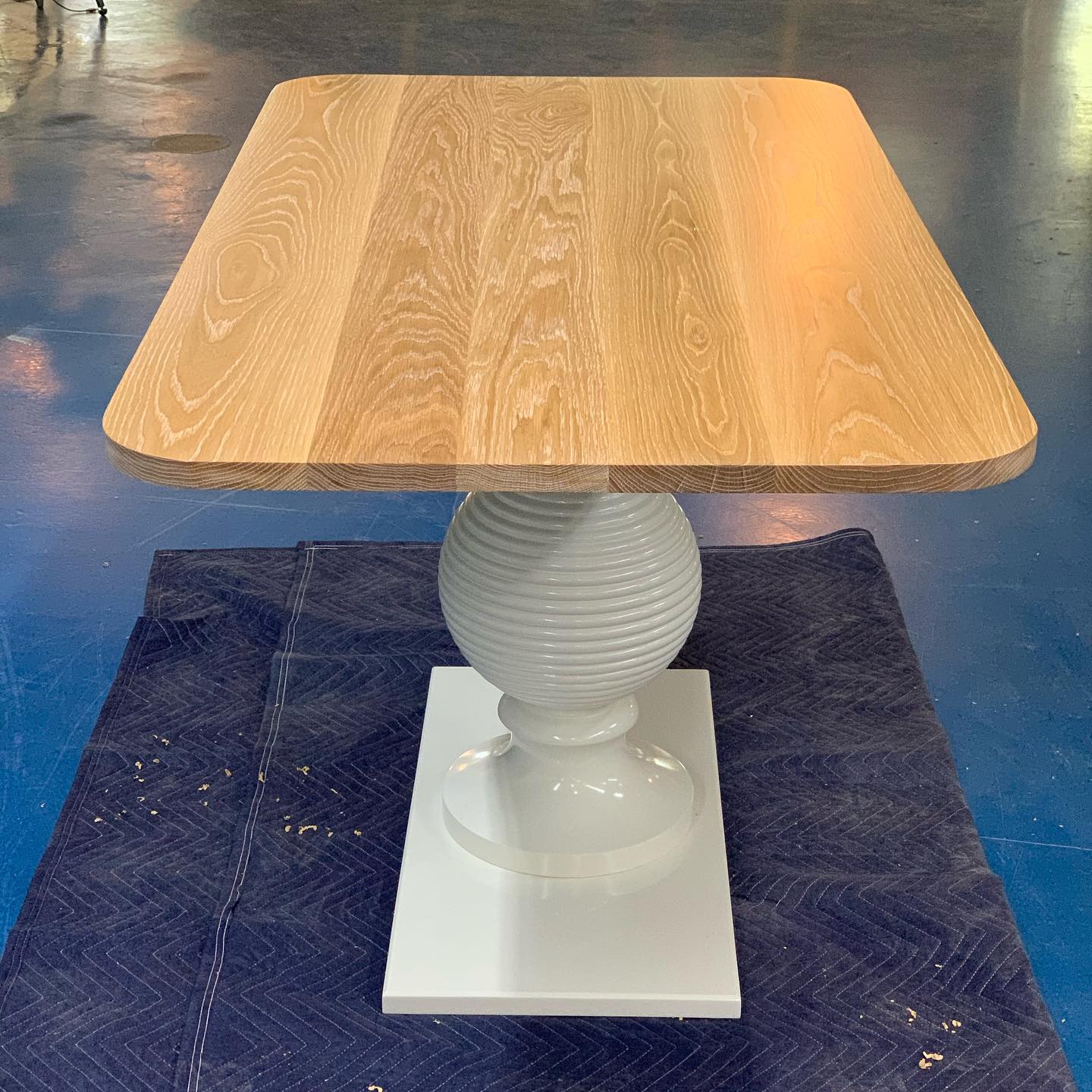 Dunes & Duchess - Capstan Pedestal Table with a Limed Oak... | Facebook