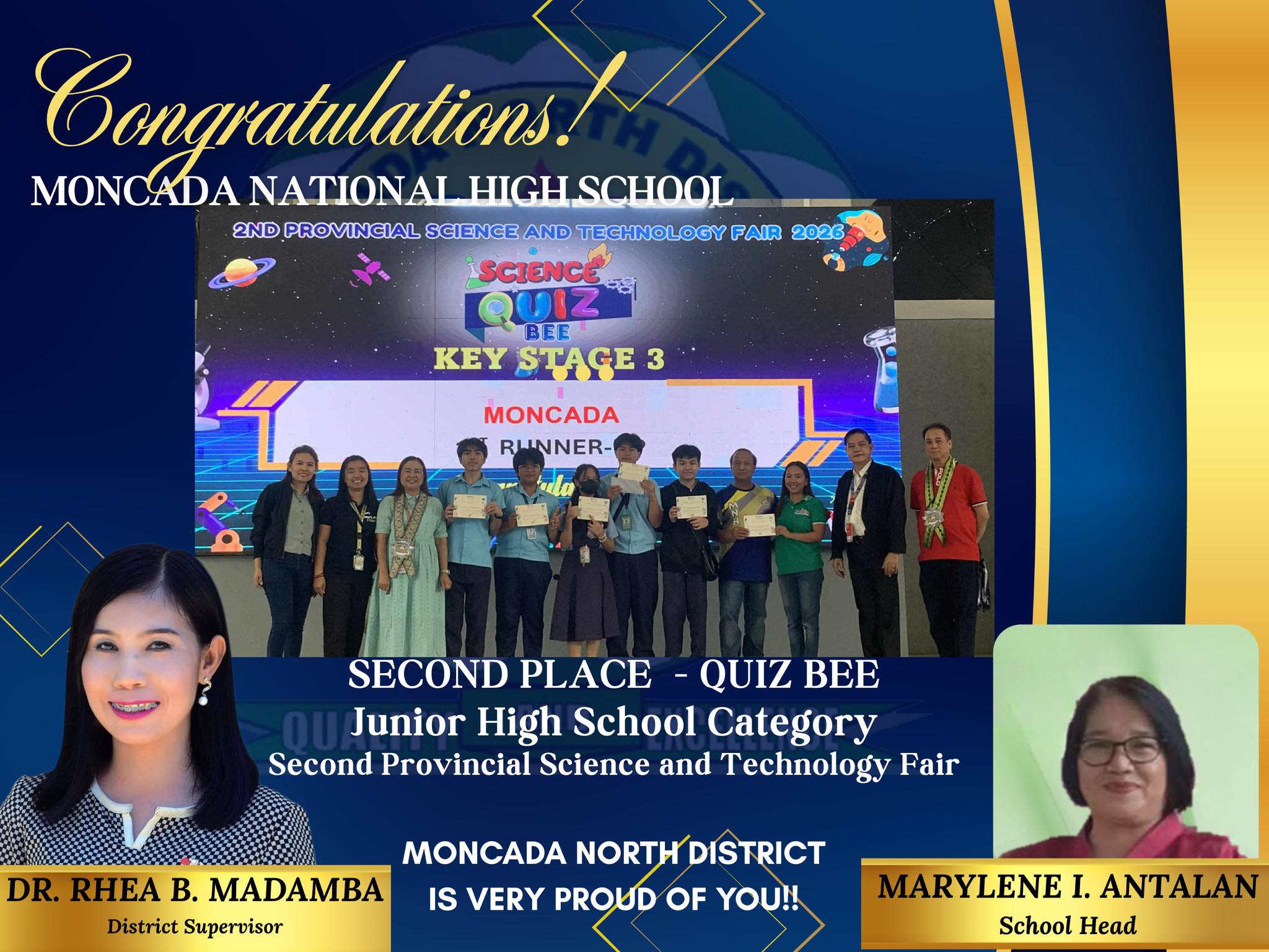 Rhea - Congratulations Moncada National High School Junior High School ...