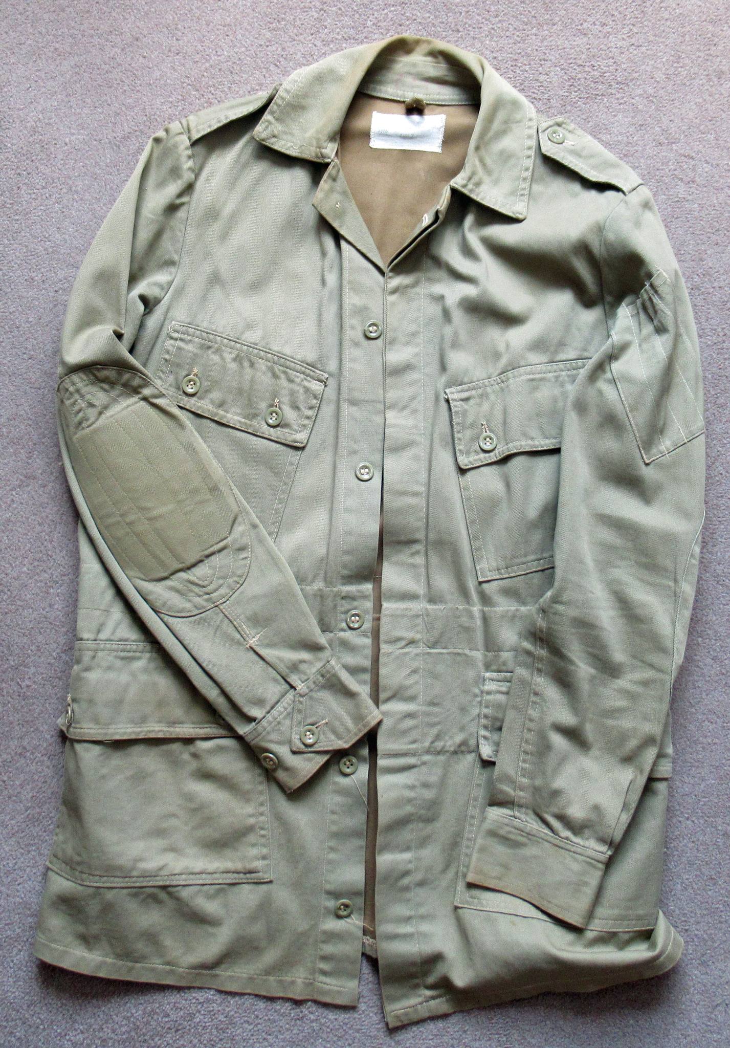 Intaf khaki bush jacket and camo uniform history
