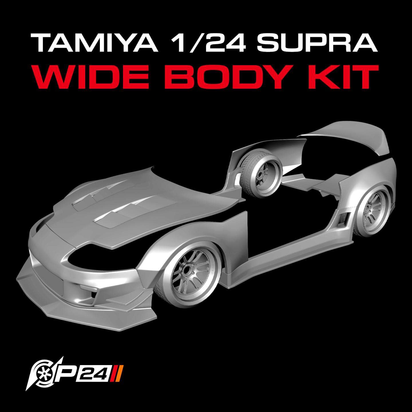 Nissan 300zx and Supra wide body kits for small scale drifters