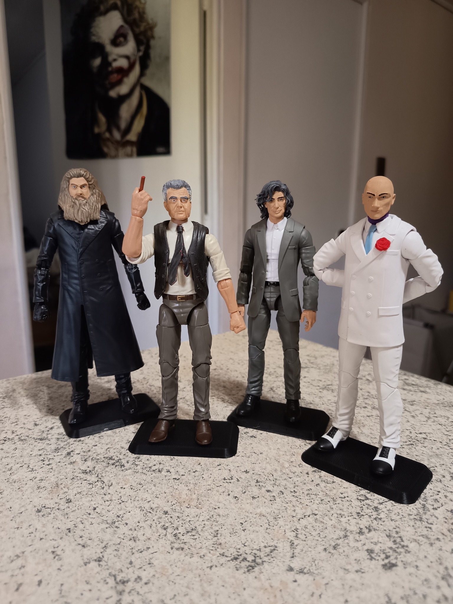 Custom action figures inspired by comic authors