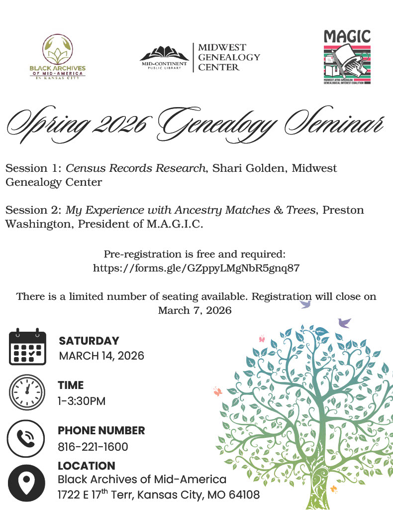 Spring 2026 Genealogy Seminar