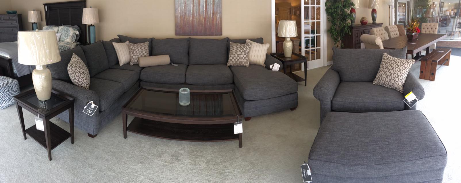 BFJ Interiors - Our favorite sectional is back on display!...