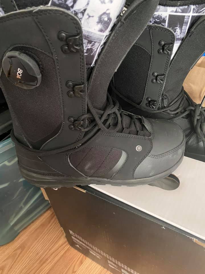 ride anchor snowboard boots Men's 2026 Black / 9.5 Eco +Slime Midsole Traditional Lacing Ride Anchor Boots: Peeling Heel