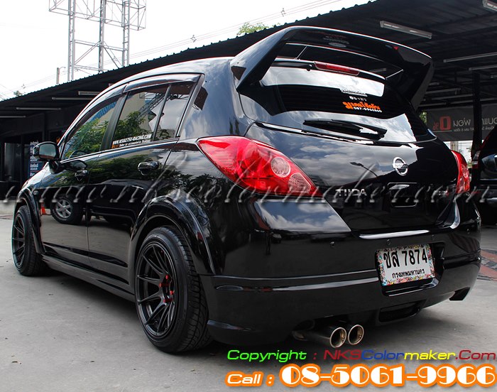 NEKKETSUracing - Nissan Tiida สีดำคันสวยเข้ามาแต่งชุดแต่งรอบคัน Impul ...
