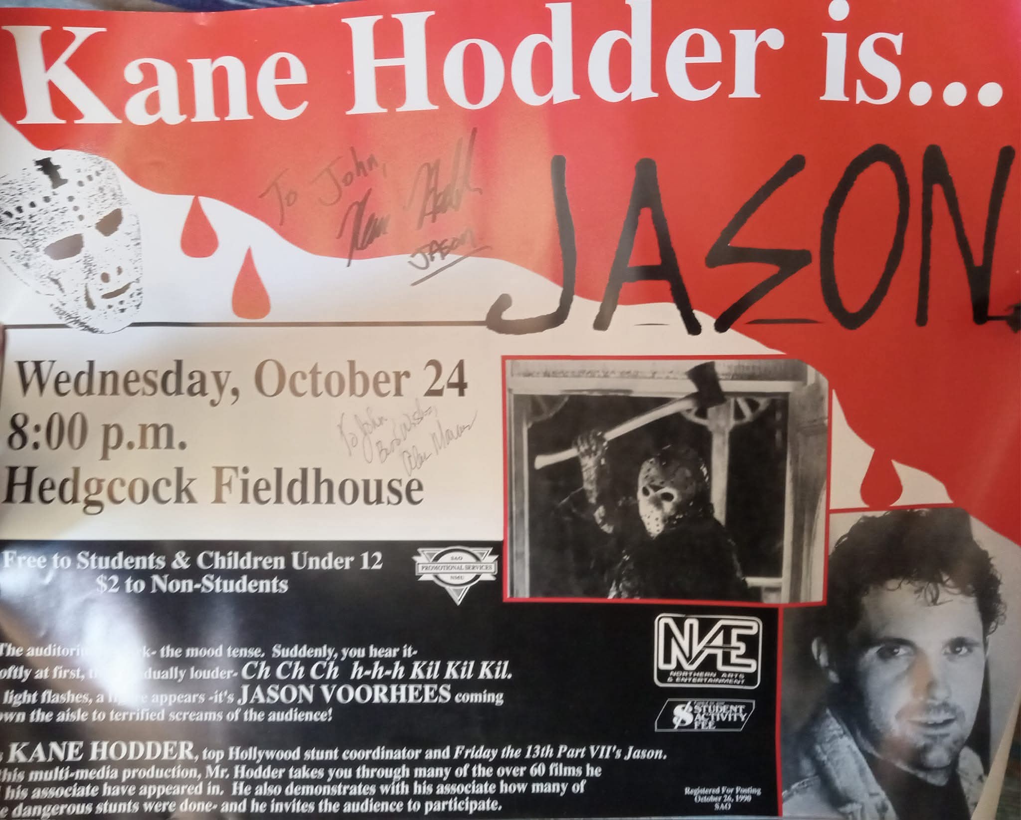 With Autograph by Kane Hodder.