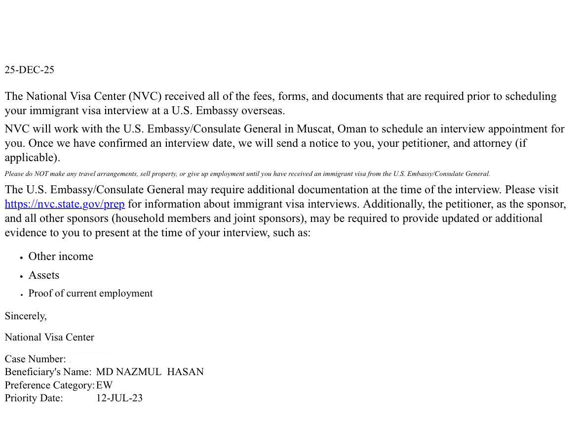 EB3 Skilled VISA | I have received this email from NVC may I know ...