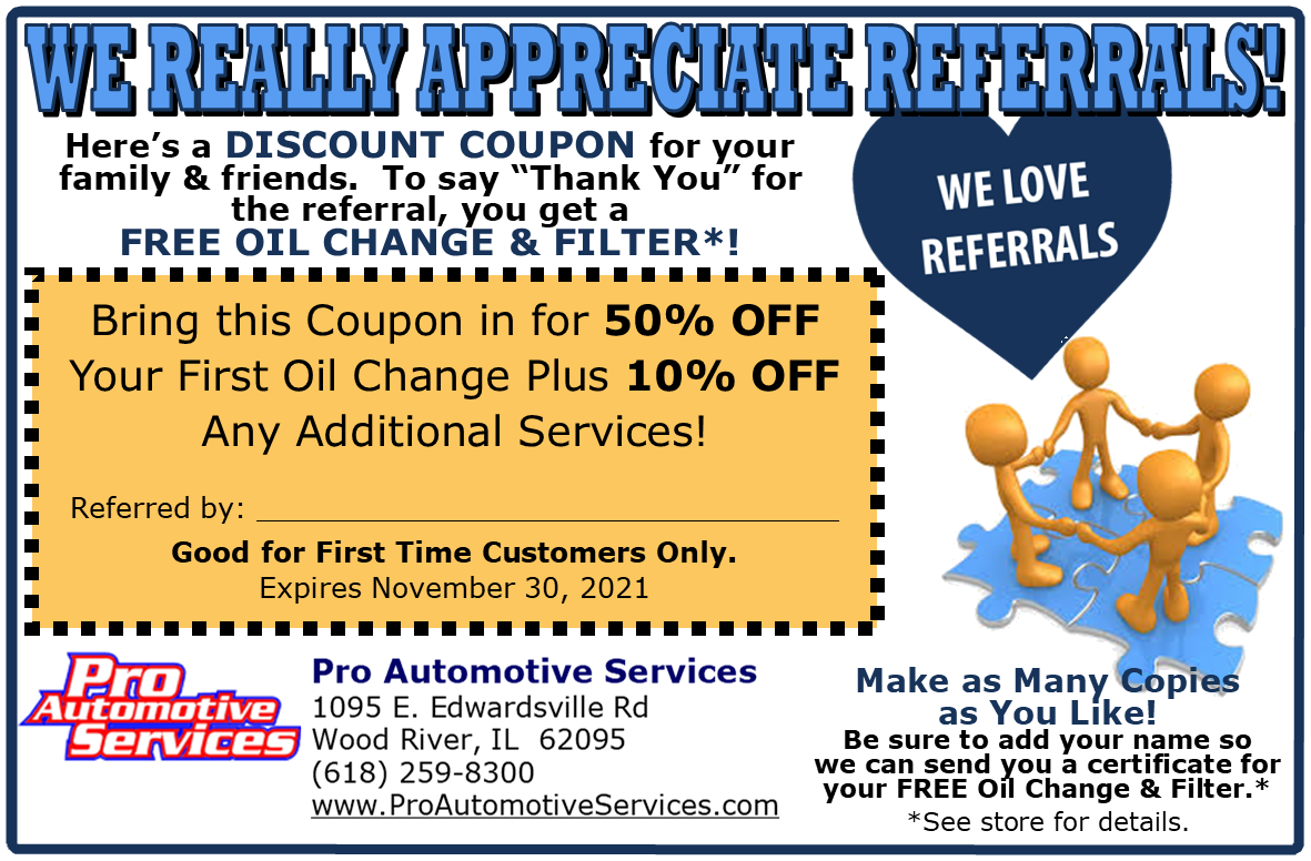 Pro Automotive Services - WE REALLY APPRECIATE REFERRALS! Here’s a ...