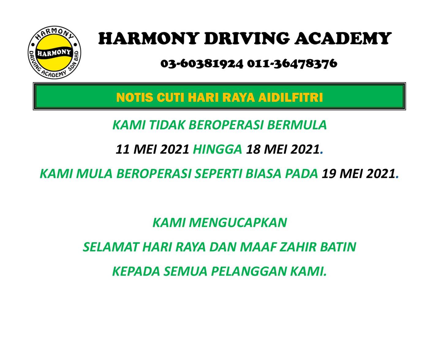 Harmony Driving Academy Official Home Facebook