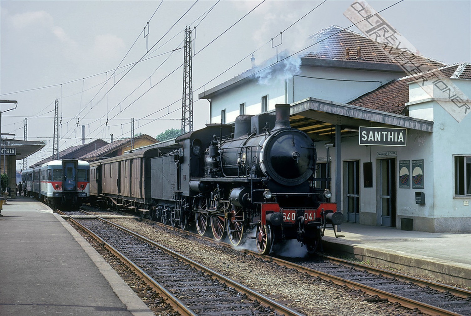 Italian steam locomotive 741.120 near Siena