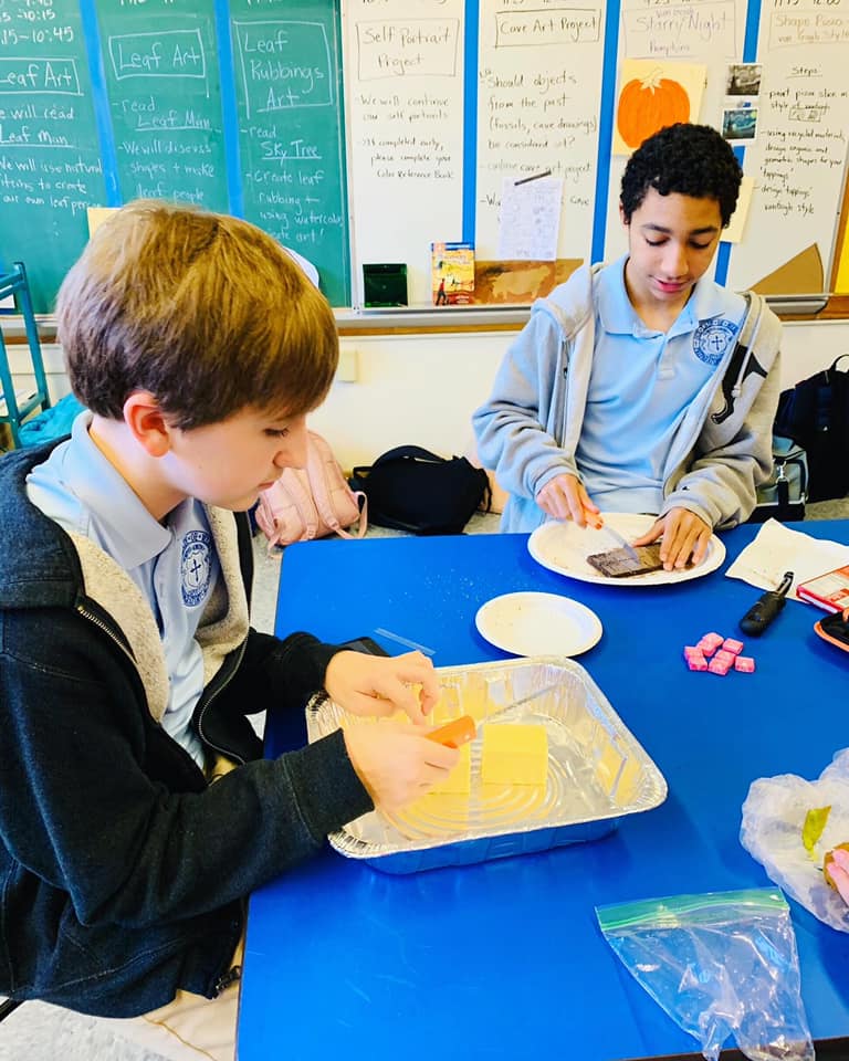 Yesterday in art... - Our Lady of Mercy Preparatory Academy