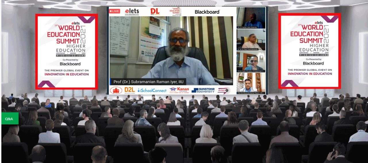 Elets Education - Prof (Dr.) Subramanian Raman Iyer, Pro Chancellor ...