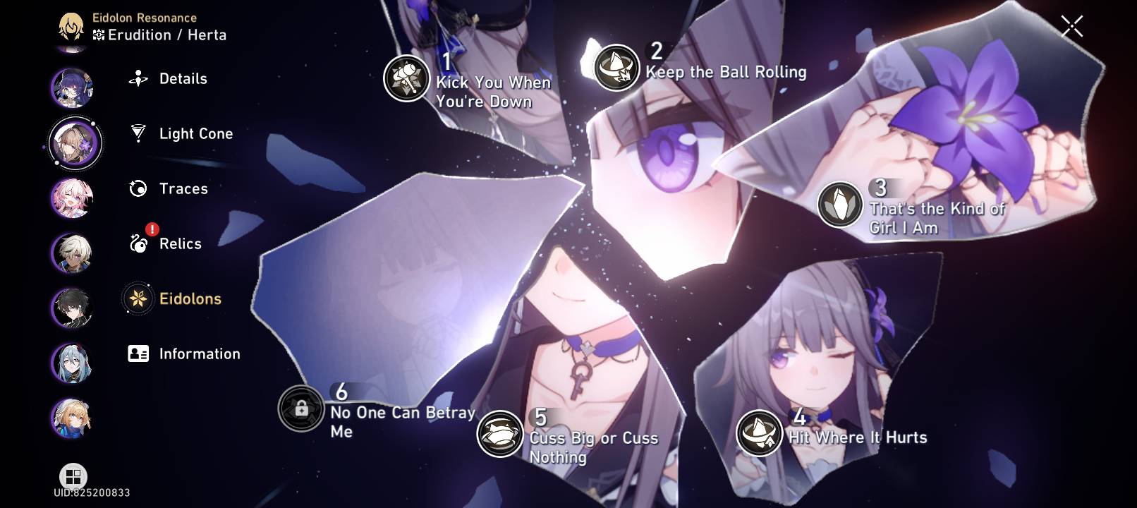Compte Honkai: Star Rail - Niveau 24 Avec Bailu, Tingyun, Himeko, Bronya (Team SS) - Compte Neuf