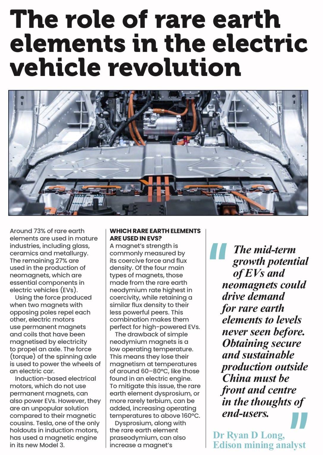 “The role of Rare Earth elements in the Electric Vehicle... - Quantum ...