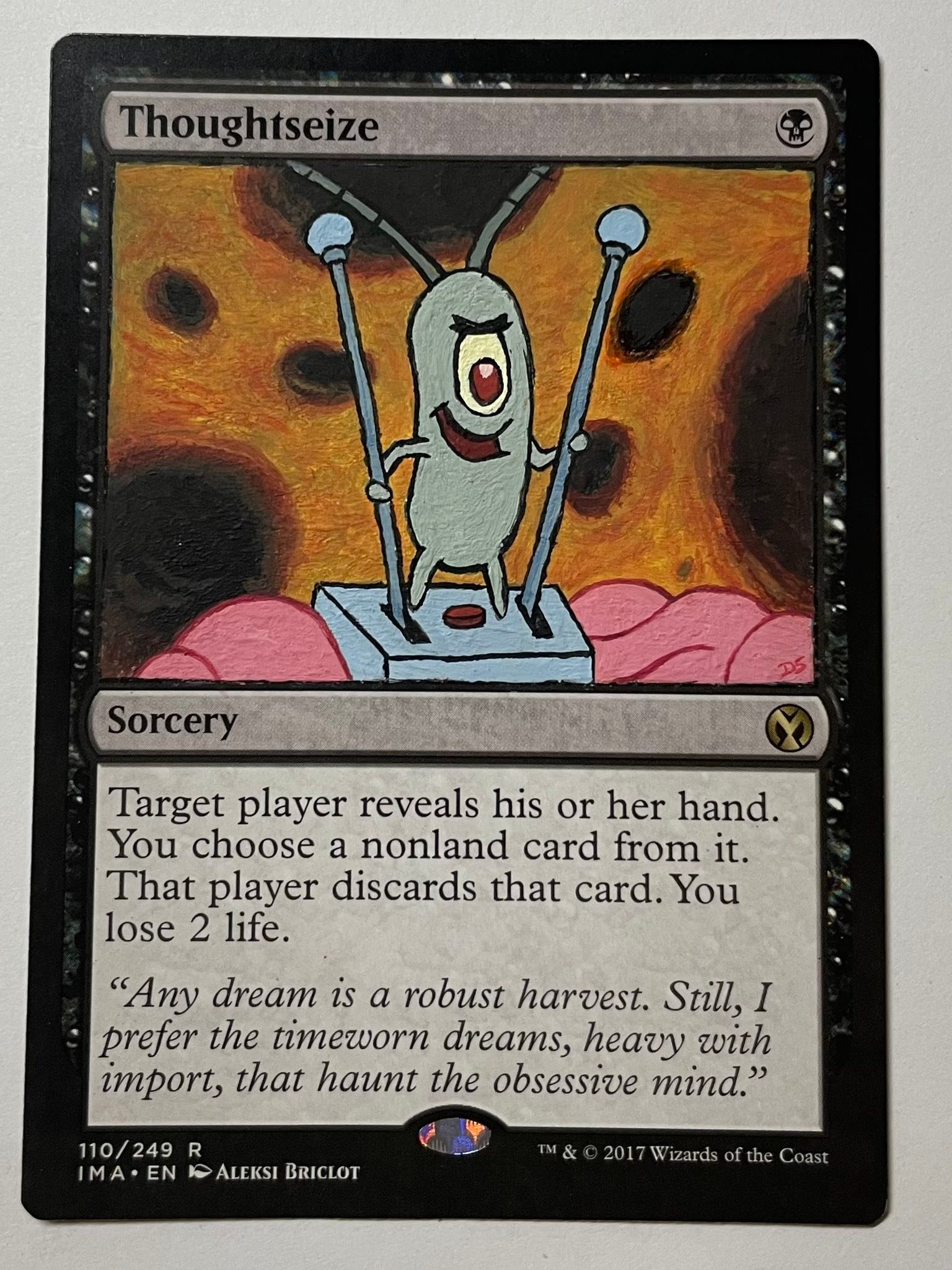 plankton mtg card Plankton, Tiny Tyrant Another target creature you control gains toxic 1 and hexproof from that color until end of turn This item is unavailable -