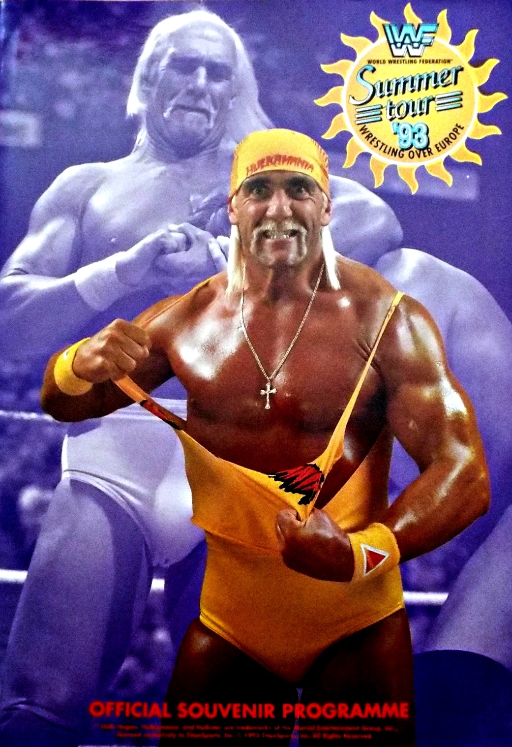 Hulk Hogan with WWE roster members in 1993