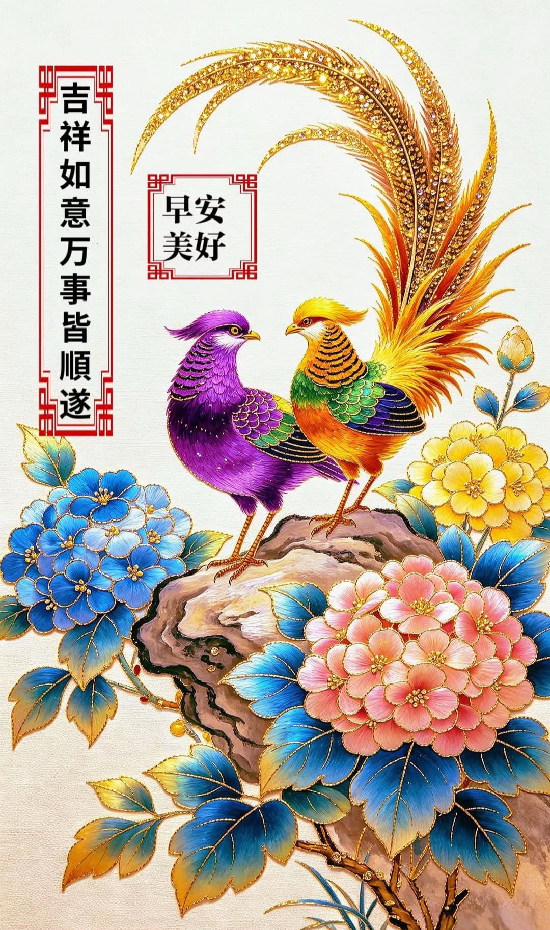 吉祥如意💛 害光吉祥如தி 意早安万美好ಡಿ 皆順新塗語你事早平安