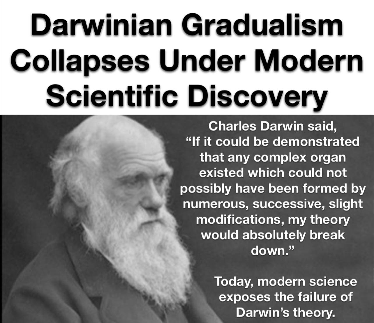 Darwinian gradualism challenged by modern scientific discoveries