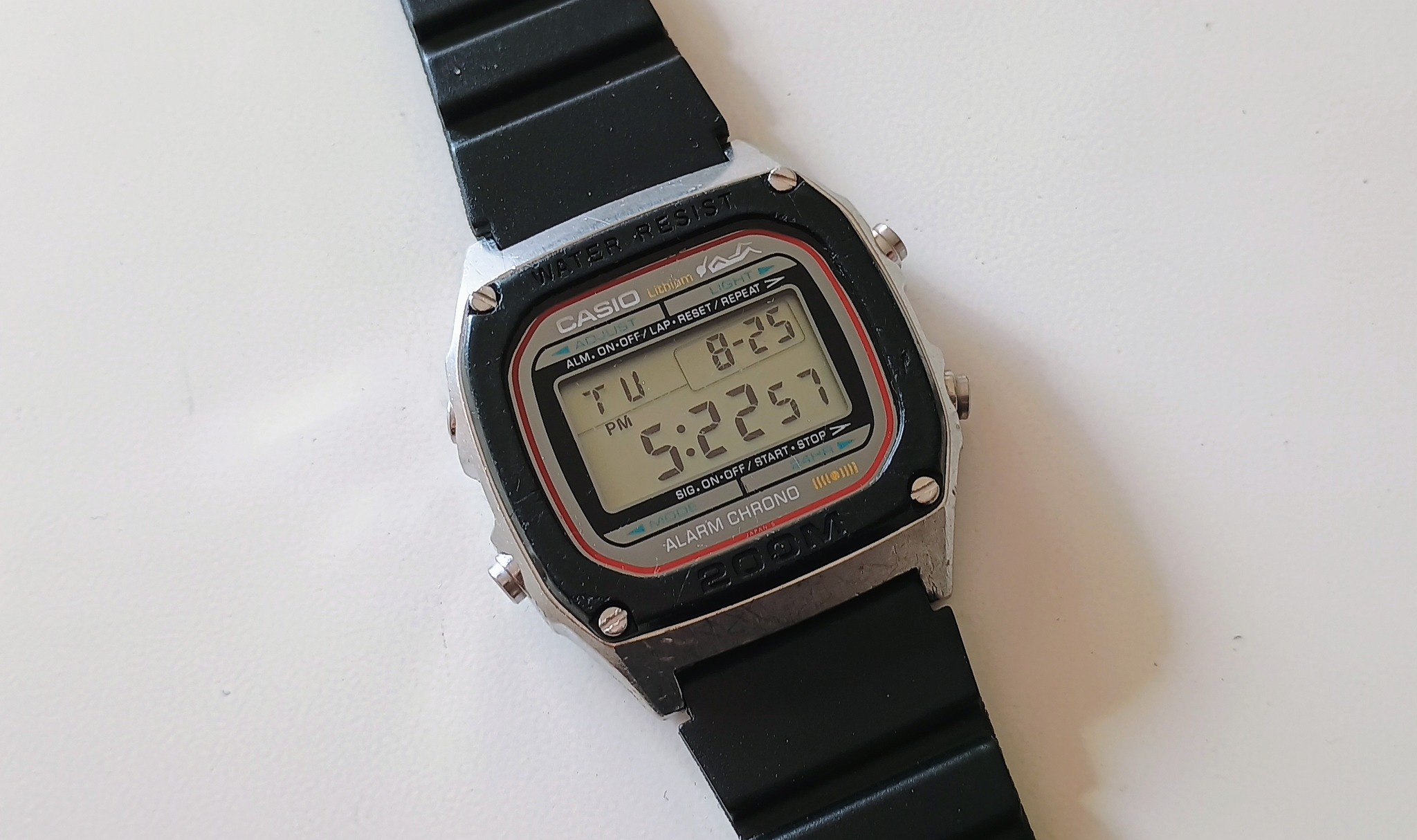 Casio HT-100 1984 clock with alarm and timer
