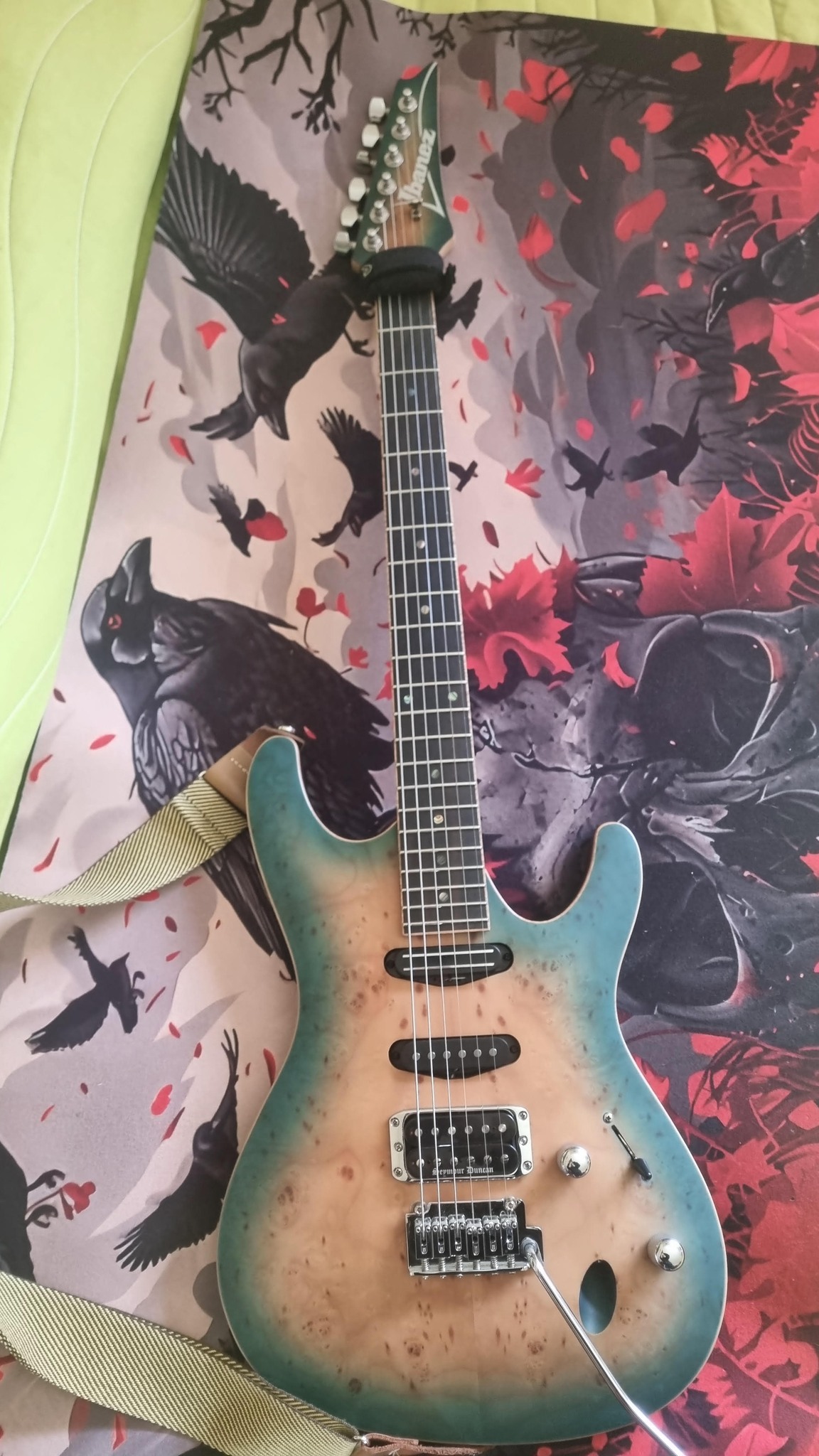 My Ibanez SA160FML -TYS bottom end but plays really well.