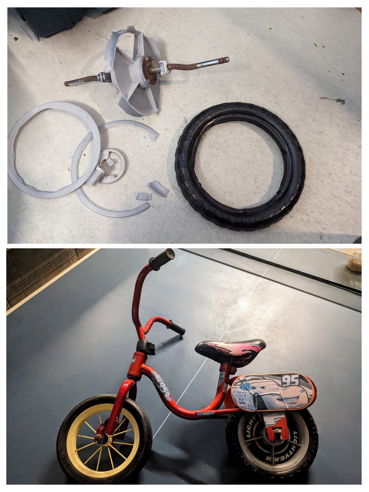 Repair - This kids pedal bike (with training wheels) came in with a ...