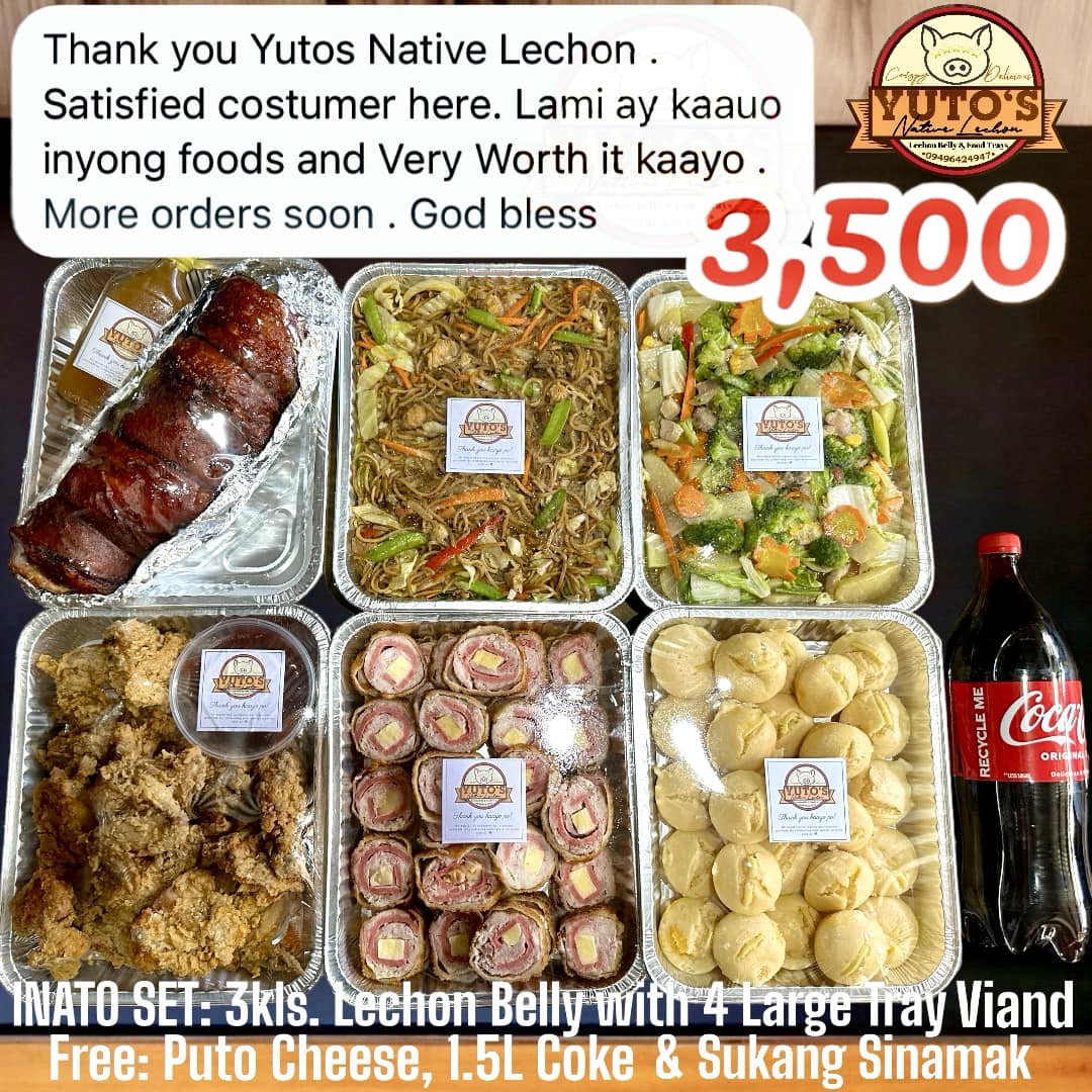 Yuto’s - TRY OUR BESTSELLER INATO SET - ₱3,500 ONLY! 🔥 •3kls. Lechon ...