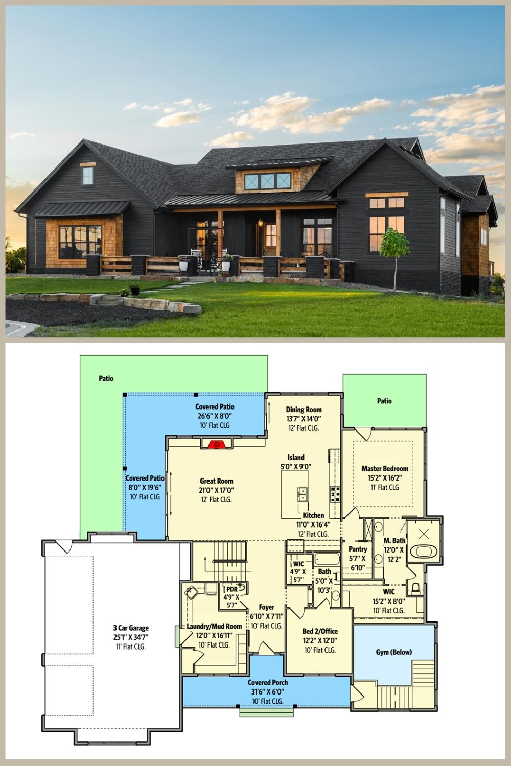 Smart House Plans - 2,105 Sq Ft. 4-Bedroom 1-Story Rustic Mountain ...