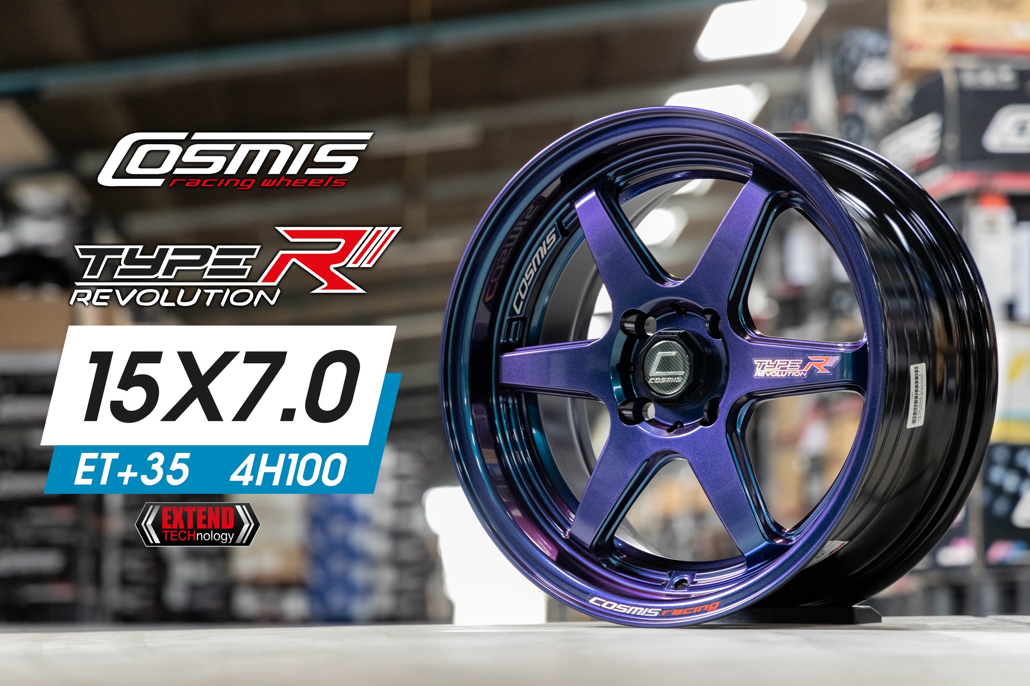 Cosmis - สุดจัด! กับ TYPE-R สี Custom Power Purple Blue 15x7.0 ET+35 ...