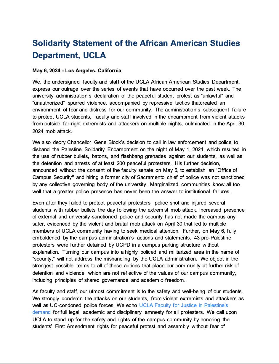 UCLA Department of African American Studies | Los Angeles CA