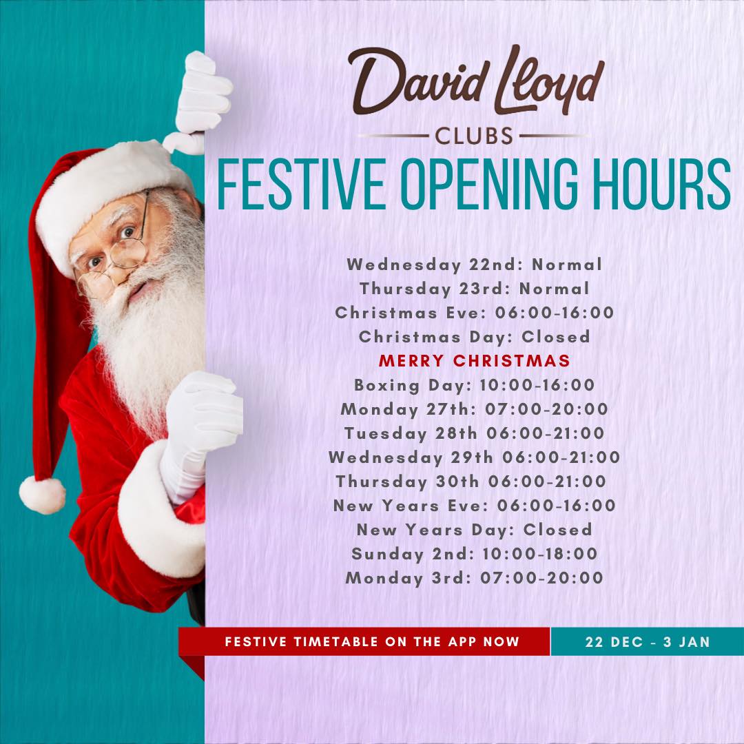 David - 🎄Christmas Opening Hours 🎄 Plan your club visits over