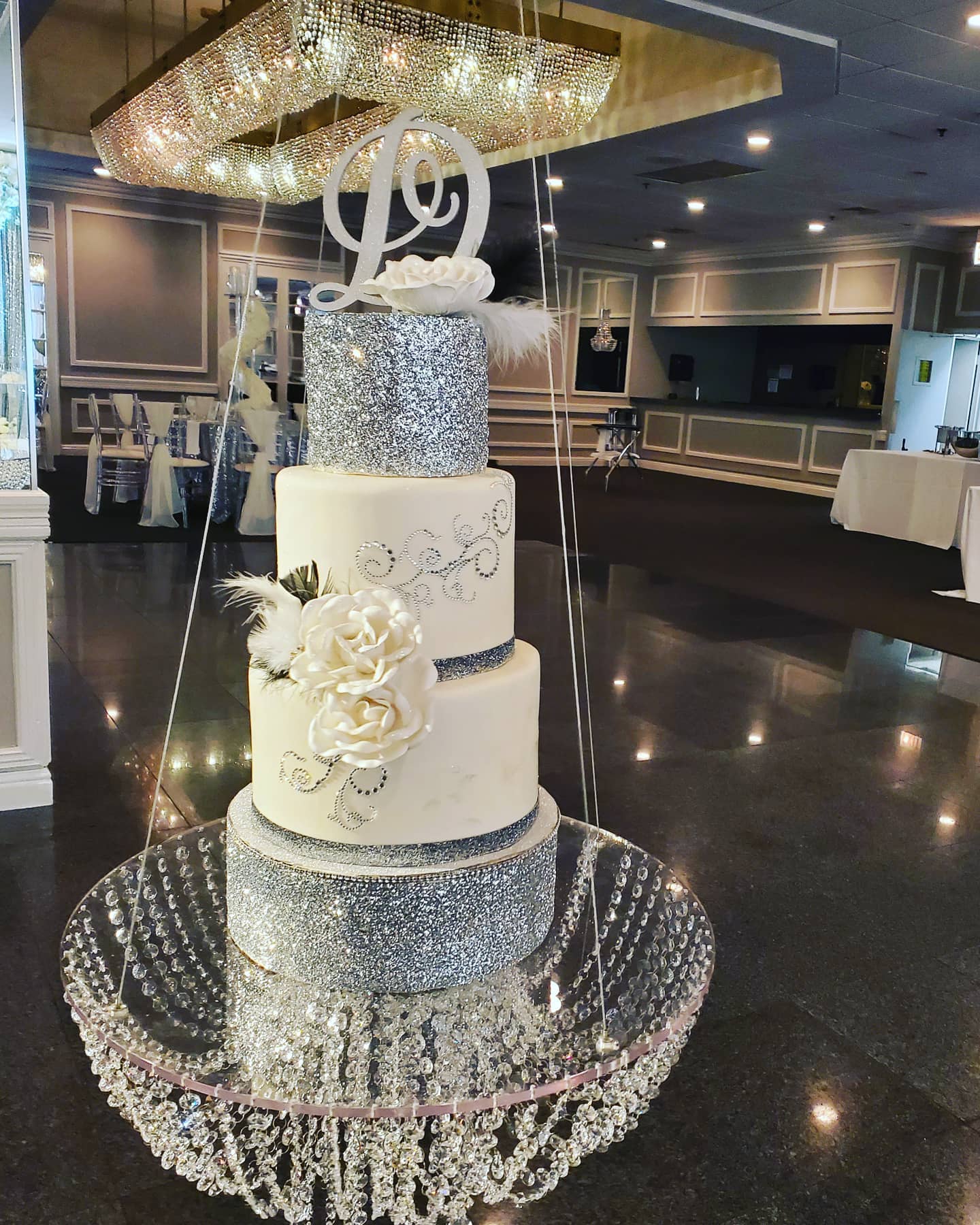 Diamond Bling On Wedding Cake
