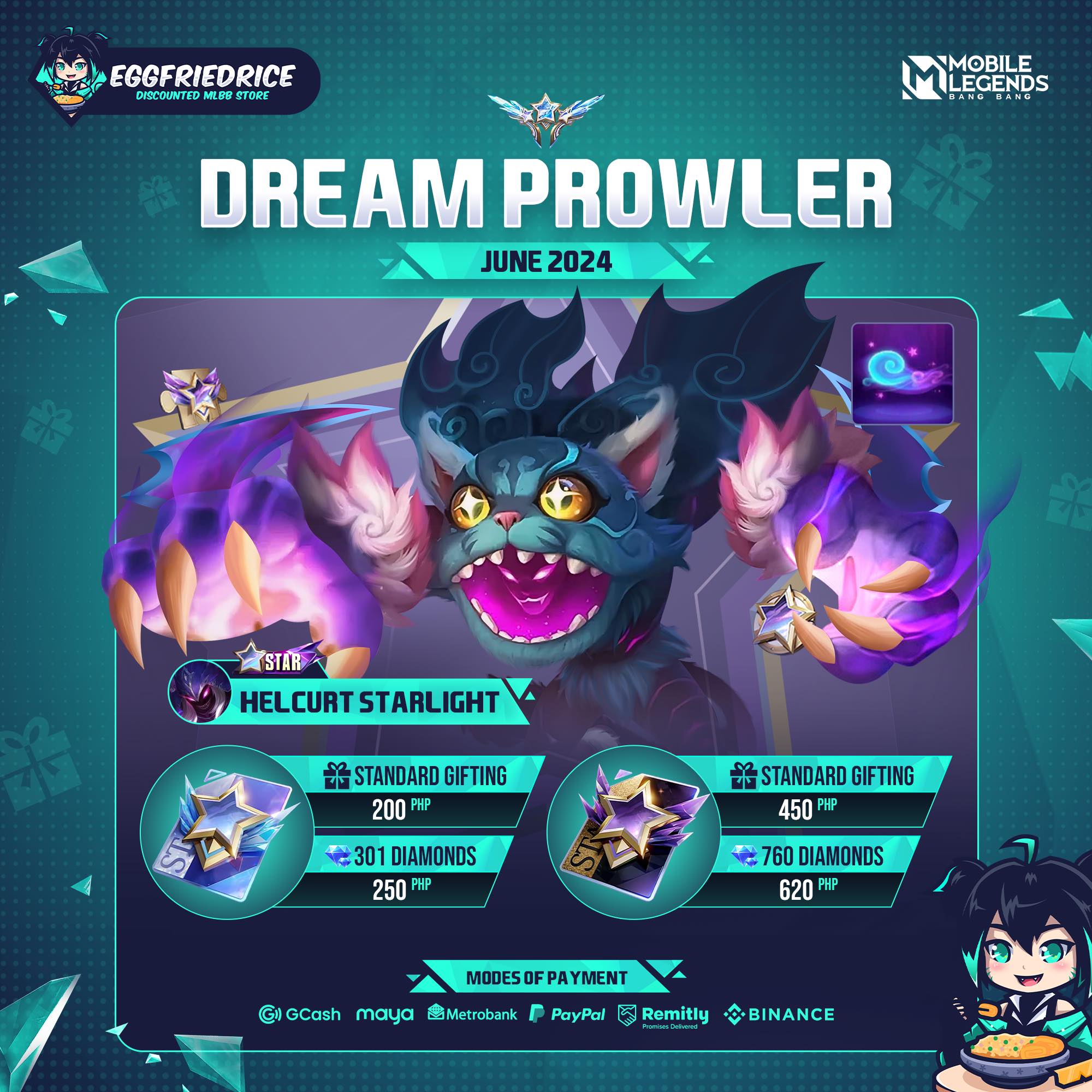 Eggfriedrice - JUNE 2024 STARLIGHT 🐱 HELCURT “DREAM PROWLER” 🐱 Click ...