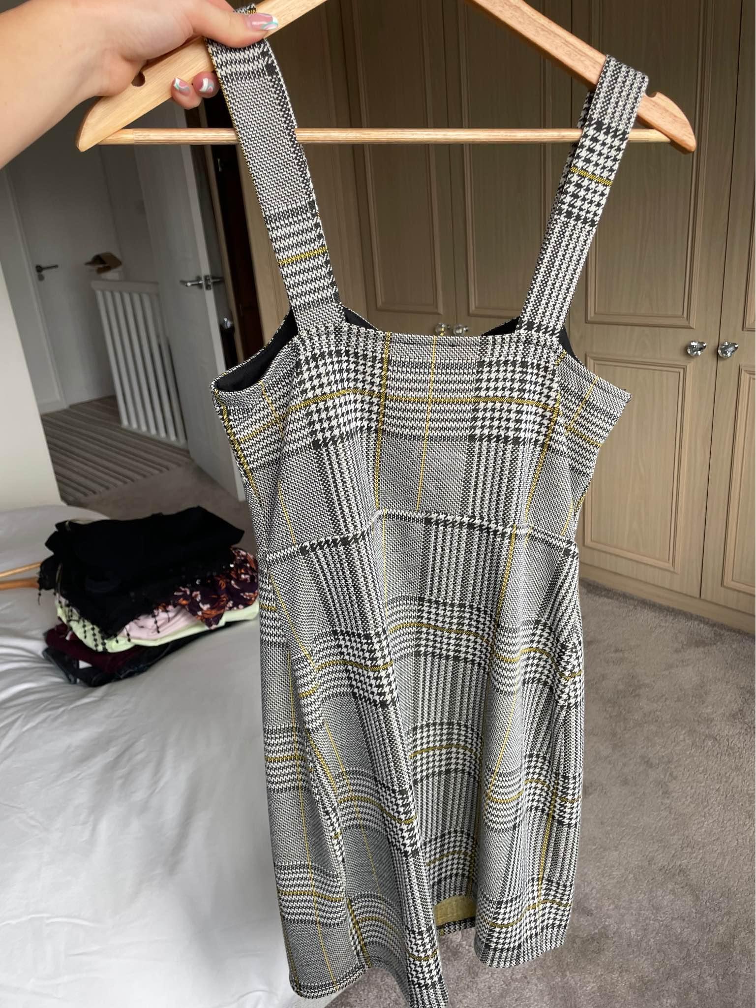 Top Femme River Island Taille 12 - Imprimé Tartan - Manches 3/4 - Occasion Très Bon état