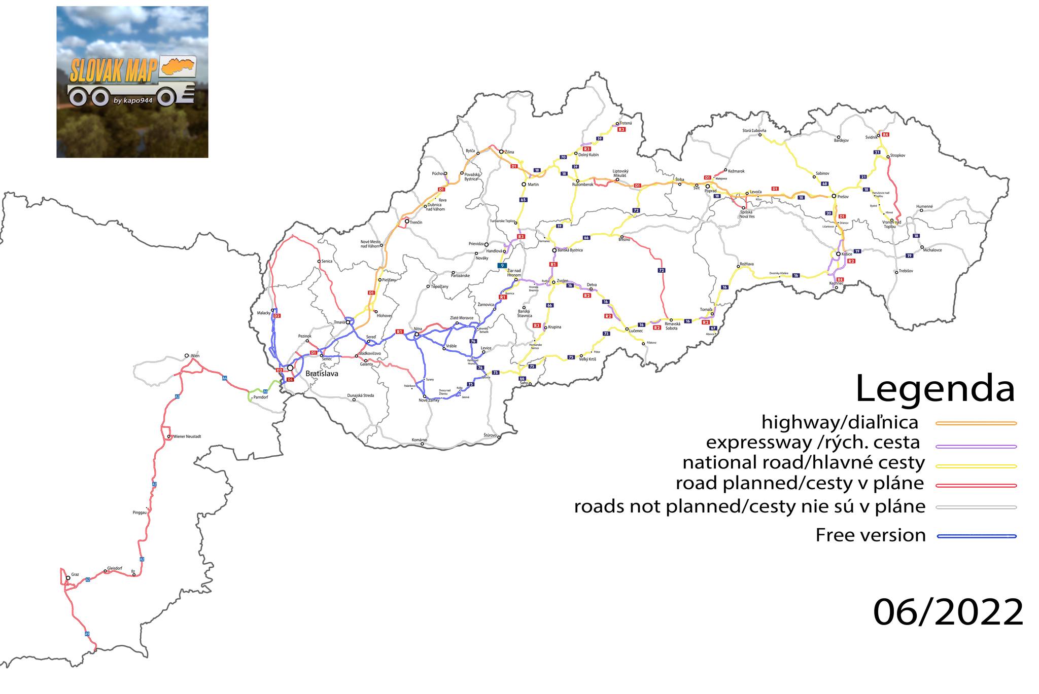 Práve dnes vyšla nová... - ETS2 SVK MAP by kapo944