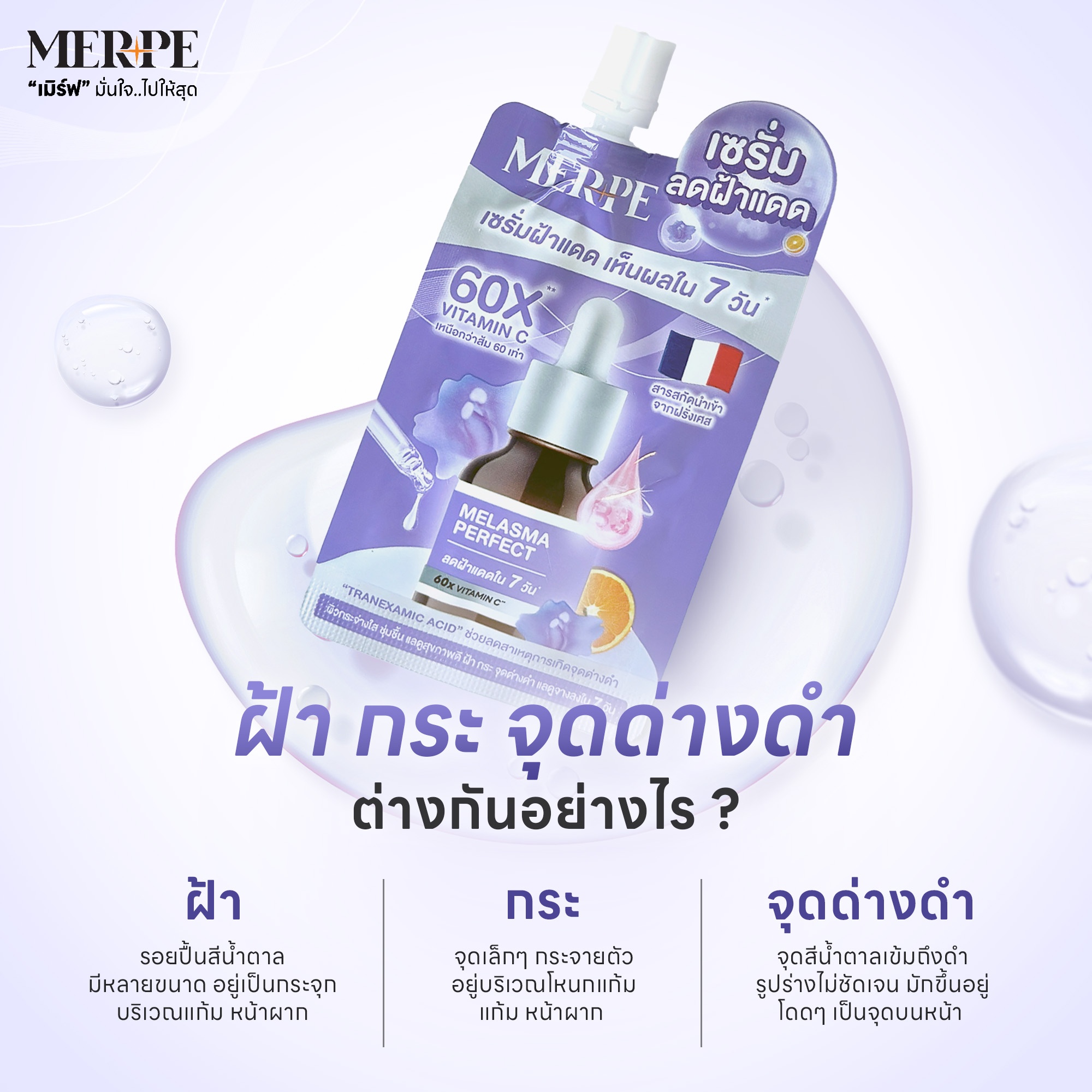 MERPE เมิร์ฟ - 💥ปัญหา ฝ้า กระ จุดด่างดำ... | Facebook