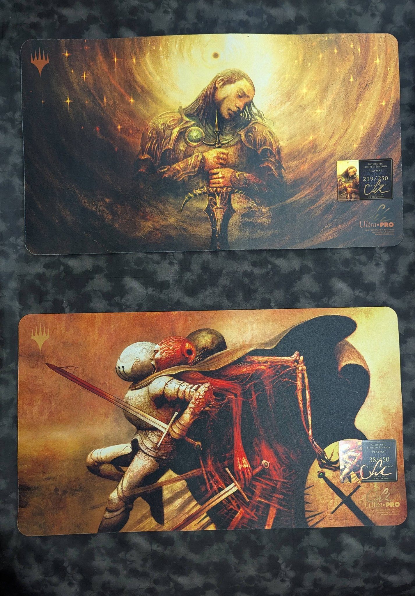New hand signed borderless art playmat of 'Dark Ritual' by Rebecca