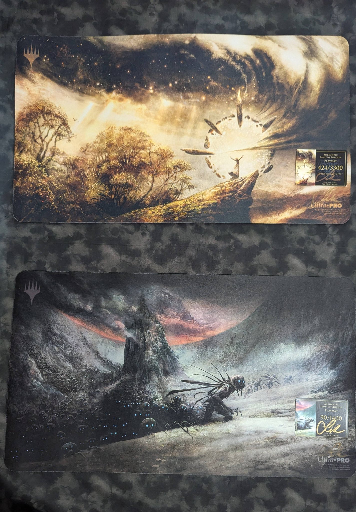 New hand signed borderless art playmat of 'Dark Ritual' by Rebecca