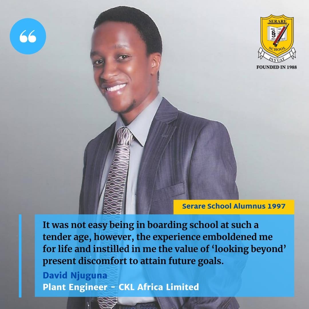 Serare School - Meet David Njuguna, a former student at...