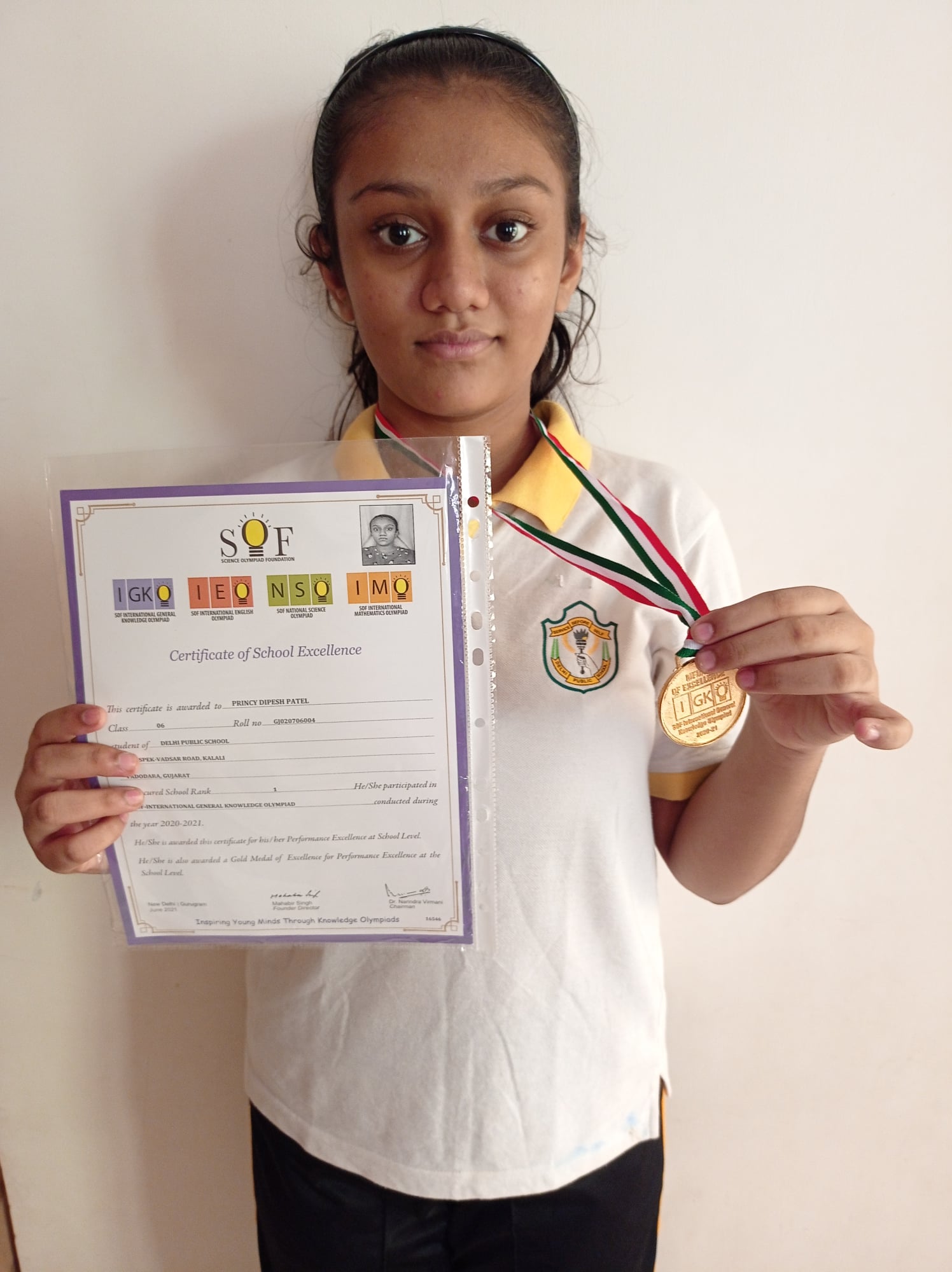 SOF congratulates Princy... - Science Olympiad Foundation