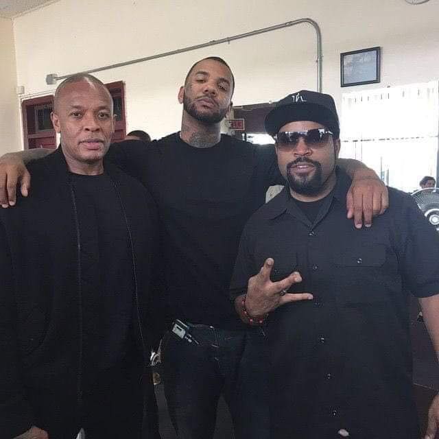 Dr. Dre, The Game and Ice Cube. 🔥🎙️