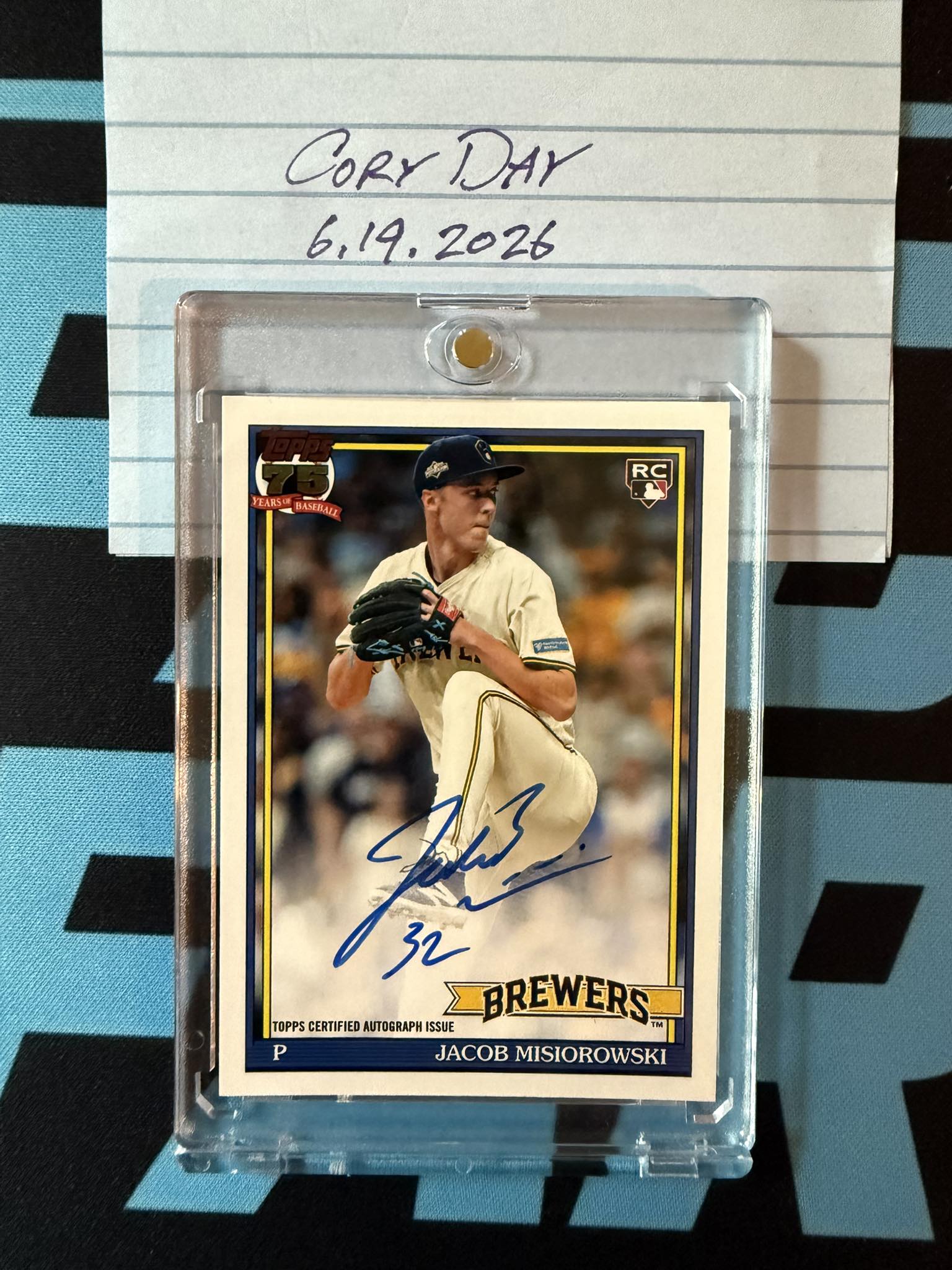 brewers' jacob misiorowski pulled his own limited-edition rookie baseball card 2022 Bowman Draft 1st Edition #BD-132 Milwaukee Brewers RC Base Trading : Collectibles & Fine Art Jacob Misiorowski Autographed 2025 MLB