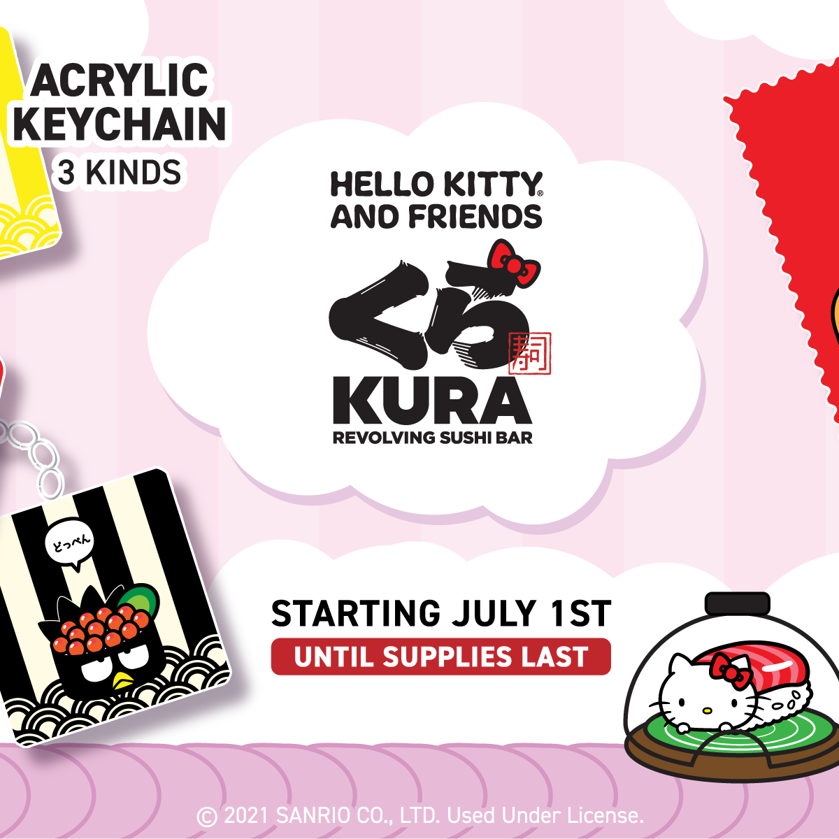 💕 Hello Kitty and Friends x Kura Sushi 💕 NEW Bikkura Pon  display picture 1