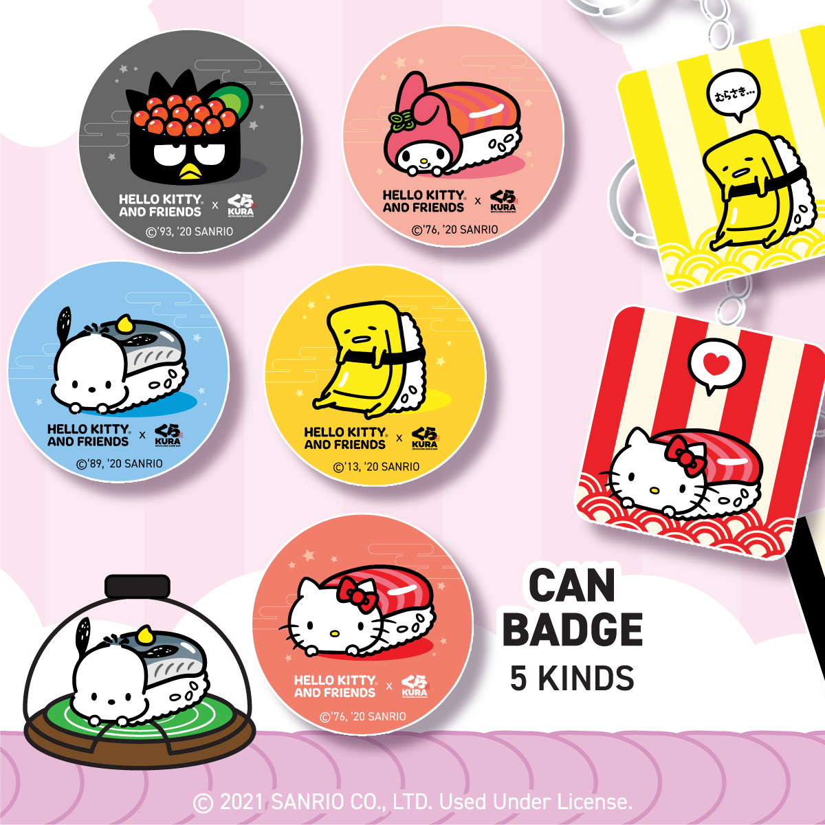 💕 Hello Kitty and Friends x Kura Sushi 💕 NEW Bikkura Pon  display picture 1