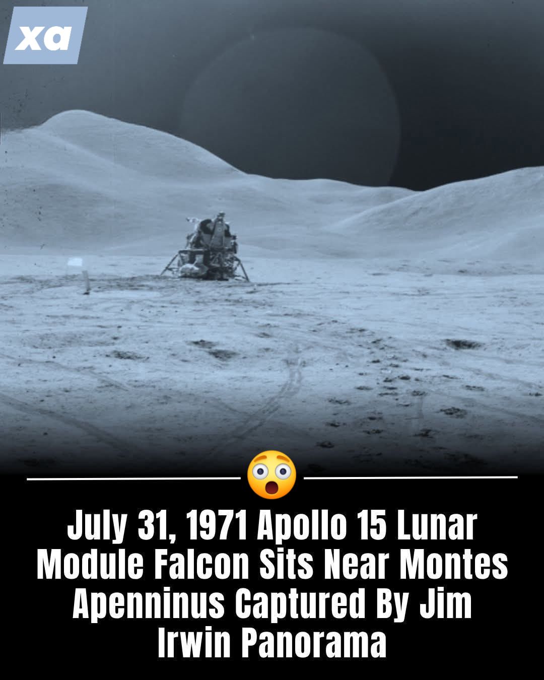 Apollo 15 lunar lander on the moon in 1971