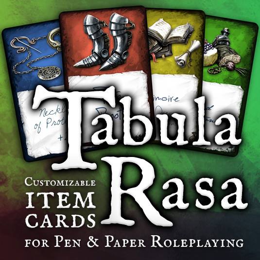 Tabula Rasa - Roleplaying Item Cards
